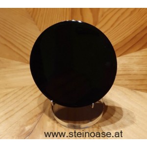 Obsidian Spiegel / Scheibe, rund, Ø 80mm